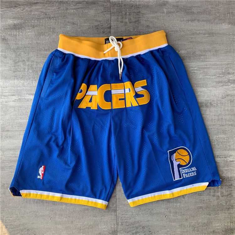 Men NBA 2021 Indiana Pacers Blue Shorts